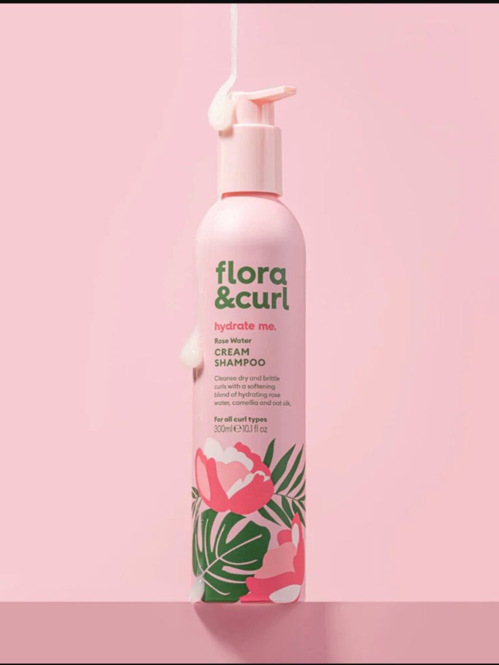 🔥3/$30 NEW Flora & Curl Hydrate Me Rose Water Cream Shampoo Retail $22.00